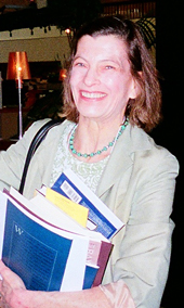 holding books